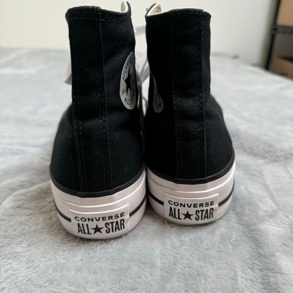 Converse Black and White High Top Sneakers - Picture 7 of 10